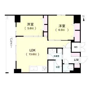 ルネフラッツ松屋町駅前の間取り図