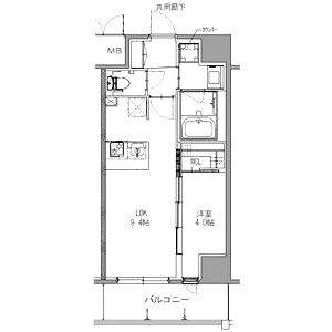 S-RESIDENCE神戸みなと元町aloの間取り図