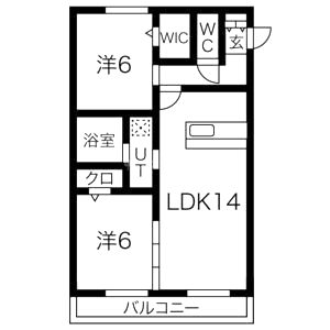 エクセルコート(杭瀬)の間取り図