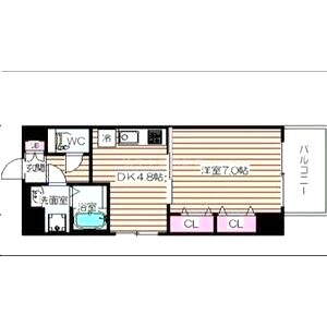 アスヴェル梅田WESTの間取り図