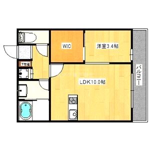 パロス茨木中穂積の間取り図