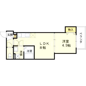 クレアール八戸ノ里の間取り図