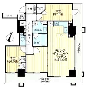 ライオンズタワー神戸元町の間取り図
