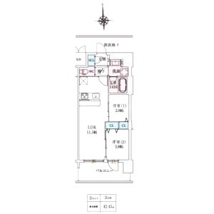 スプランディッド大阪EASTの間取り図