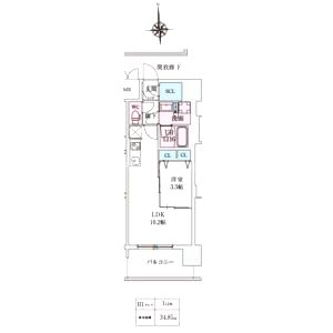 スプランディッド大阪EASTの間取り図