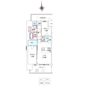 スプランディッド大阪EASTの間取り図