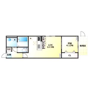 Peaceful is 南田辺の間取り図
