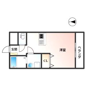 クオーレ豊中の間取り図