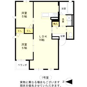 仮称)Greengardenことほぎの間取り図