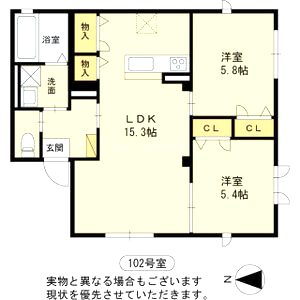 仮称)Greengardenことほぎの間取り図