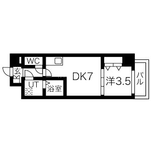 メルベージュ姫島の間取り図