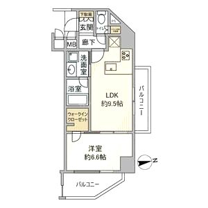 ダイナシティ北浜の間取り図
