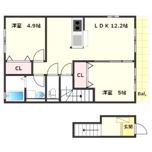 ハレワレアの間取り図