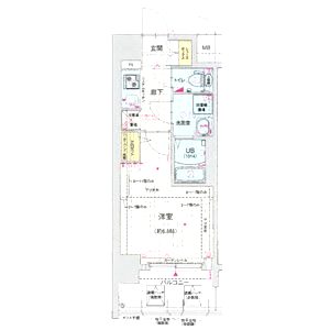 ジアコスモ江戸堀パークフロントの間取り図