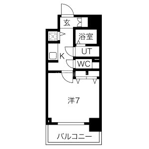 ジアコスモ江戸堀パークフロントの間取り図