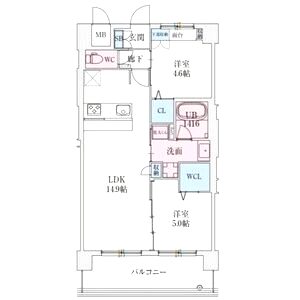 スプランディッド難波VIの間取り図