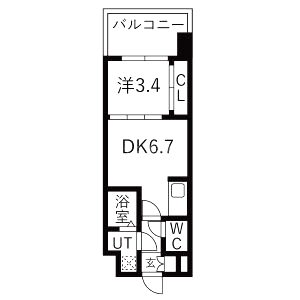 D.Clarest長田駅前の間取り図