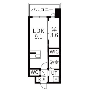 D.Clarest長田駅前の間取り図