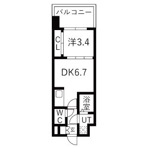 D.Clarest長田駅前の間取り図