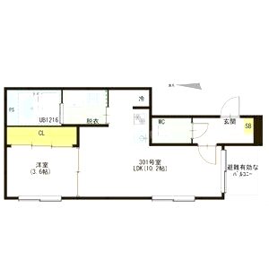 レフジアコート平野の間取り図