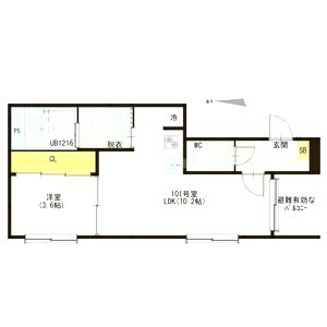 レフジアコート平野の間取り図