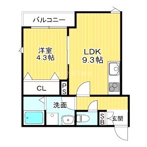 ランドレーヴ蛍池の間取り図