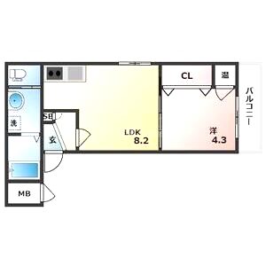 GRANDIR塚本の間取り図