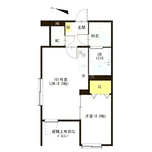 リラヴィ椥辻の間取り図