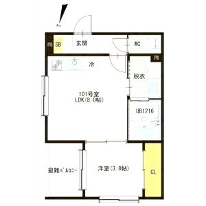 コロンヤマシナの間取り図