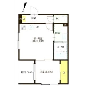 コロンヤマシナの間取り図