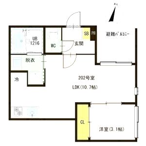 コロンヤマシナの間取り図