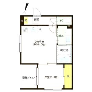 コロンヤマシナの間取り図
