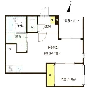 コロンヤマシナの間取り図