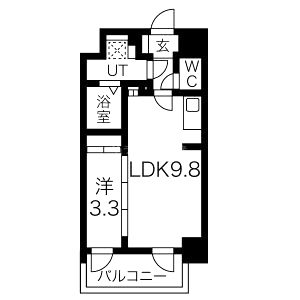 エスリードコート阿倍野昭和町の間取り図