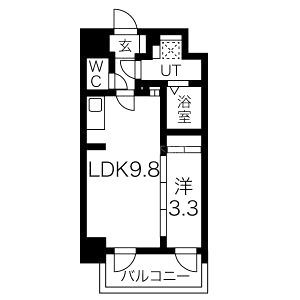 エスリードコート阿倍野昭和町の間取り図