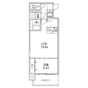 LaDouceur九条の間取り図