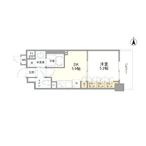 ソルレヴェンテ堀川高辻の間取り図