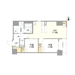 ソルレヴェンテ堀川高辻の間取り図