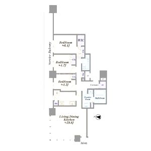 ブランズタワー梅田Northの間取り図