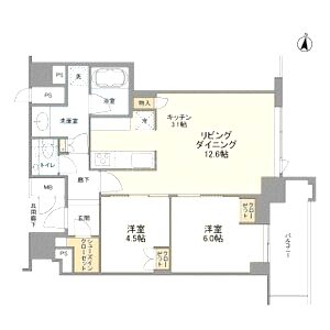 ブランズタワー梅田Northの間取り図