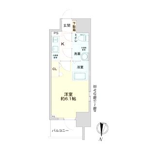 エスリードレジデンス大阪本町の間取り図