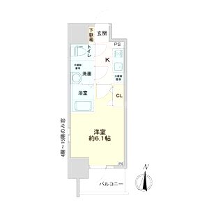 エスリードレジデンス大阪本町の間取り図