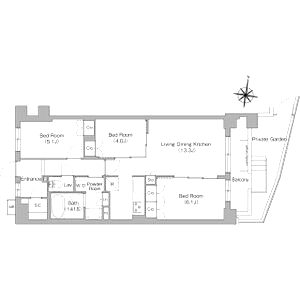 ミレーネ神戸住吉本町の間取り図