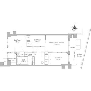 ミレーネ神戸住吉本町の間取り図