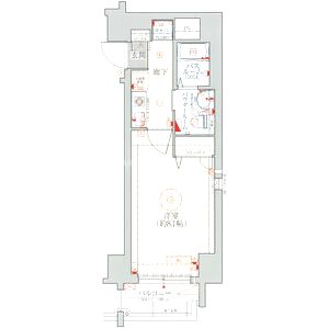 エステムコート大手前レシェンテの間取り図