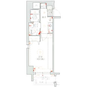 エステムコート大手前レシェンテの間取り図
