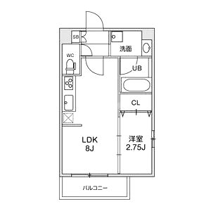 Fortuney江坂IIの間取り図