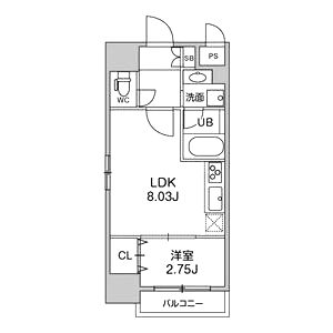 Fortuney江坂IIの間取り図