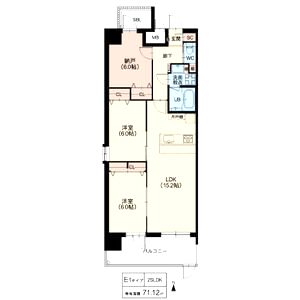 スプランディッド江坂DUEの間取り図