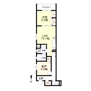 フォレストクリエオーレ枚岡壱番館の間取り図